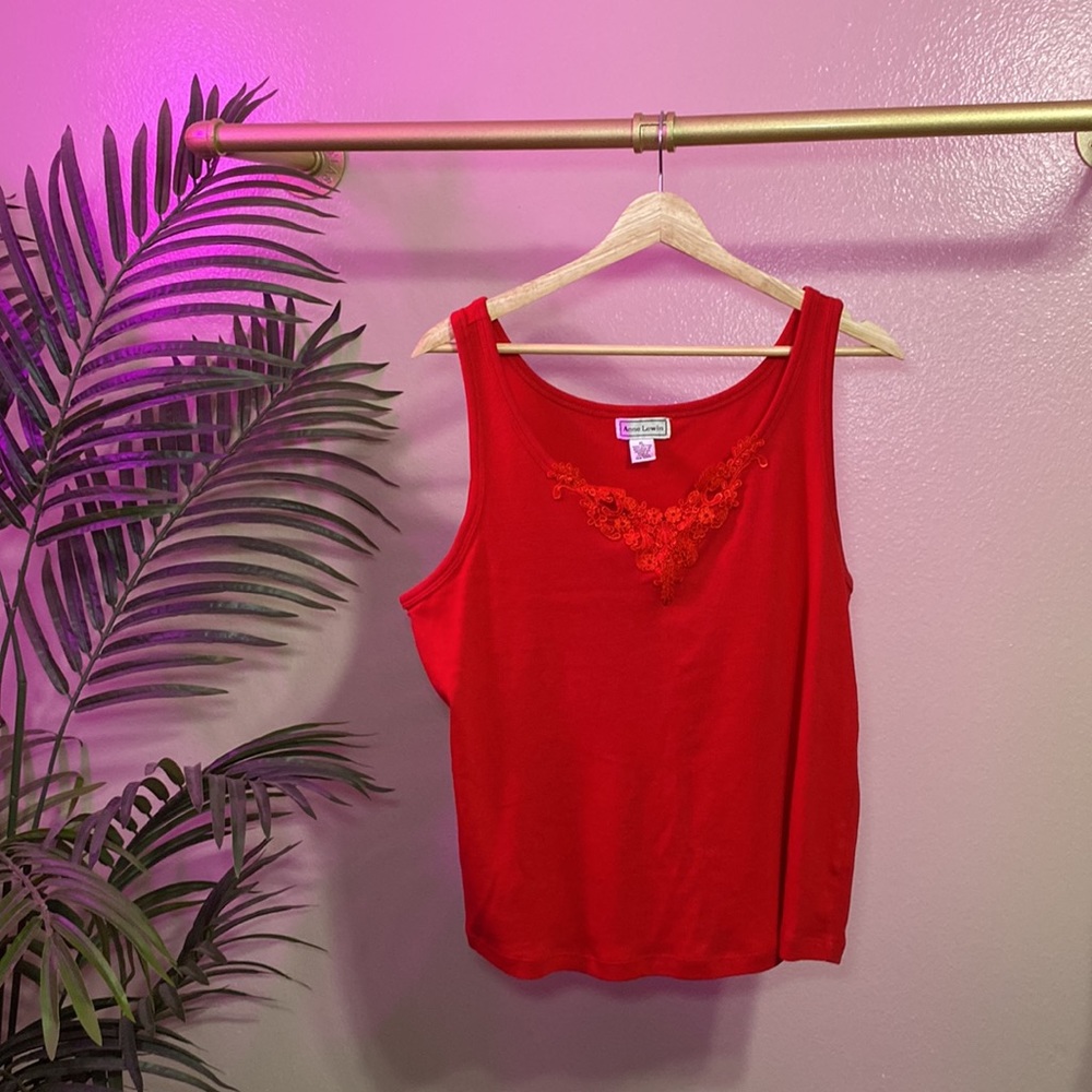 ANNE LEWIN - RED TANK TOP